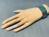 One Of The Best Ever Vintage Native American Zuni Turquoise Snake Eyes Sterling Silver Bracelet-Nativo Arts