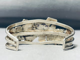 Mind Boggling Vintage Native American Zuni Turquoise Inlay Sterling Silver Bracelet-Nativo Arts