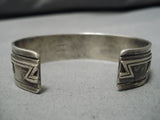 Signed Vintage Hopi Native American Sterling Silver Bracelet-Nativo Arts