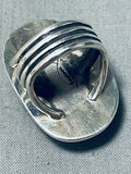 Native American Huge Authentic Tommy Jackson Turquoise Sterling Silver Ring-Nativo Arts