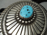 Astonishing Vintage Native American Navajo Turquoise John Begay Sterling Silver Bolo Tie-Nativo Arts