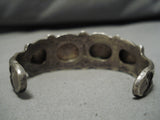Superlative Vintage Native American Navajo Seafoam Green Turquoise Sterling Silver Bracelet-Nativo Arts