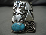 Important Navajo Alex Sanchez Sterling Silver Turquoise Native American Ring-Nativo Arts