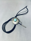 Unforgettable Vintage Native American Navajo Kingman Turquoise Sterling Silver Bolo-Nativo Arts