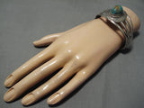 Superb Vintage Native American Navajo Royston Turquoise Sterling Silver Wil Benally Bracelet-Nativo Arts