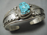 Amazing Vintage Zuni Native American Bernadette Eustace Turquoise Bracelet-Nativo Arts