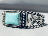 Native American Heavy Double Coiled Vintage Navajo Sterling Silver Bracelet Cuff Old-Nativo Arts