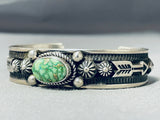 Al Jake Native American Navajo High Grade Carico Lake Turquoise Sterling Silver Bracelet-Nativo Arts