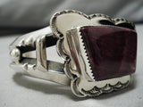 Museum Quality Heavy Navajo Sugulite Sterling Silver Native American Bracelet-Nativo Arts