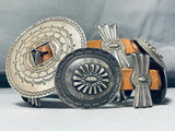 Early 1900's Vintage Native American Navajo Hand Hammered Sterling Silver Concho Belt Old-Nativo Arts