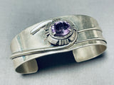 Native American Important Vintage Cochiti Amethyst Sterling Silver Bracelet-Nativo Arts