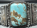 Early Vintage Native American Navajo 8 Turquoise Sterling Silver Bracelet-Nativo Arts