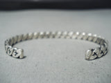 Sunny Reeves Navajo Sterling Silver Star Bracelet Native American-Nativo Arts