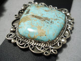Opulent Vintage Native American Navajo Turquoise Slab Sterling Silver Concho Belt Old-Nativo Arts