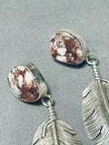Native American The Most Unique Vintage Ben Begaye Sterling Silver Agate Earrings-Nativo Arts