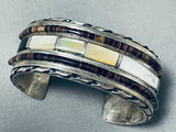 Native American Very Rare Vintage Navajo Heishi Shell Sterling Silver Bracelet-Nativo Arts