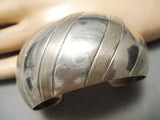 Advanced Silver Work Vintage Native American Navajo Sterling Bracelet Cuff Old-Nativo Arts