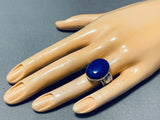 Superb Important (d) Native American Navajo Lapis Sterling Silver Ben Begaye Ring-Nativo Arts