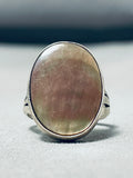 Gorgeous Vintage Native American Navajo Abalone Sterling Silver Ring-Nativo Arts