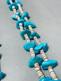 Native American 175 Grams Vintage Authentic Santo Domingo Turquoise Heishi Necklace Old-Nativo Arts