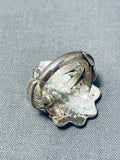 One Of The Most Unique Ever Vintage Native American Zuni Eagle Turquoise Sterling Silver Ring-Nativo Arts