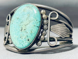 Heavy Museum Vintage Native American Navajo Apache Turquoise Sterling Silver Bracelet-Nativo Arts