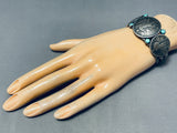 One Of The Best Vintage Native American Navajo Coin Turquoise Sterling Silver Bracelet-Nativo Arts