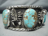 Phenomenal San Felipe 8 Turquoise Sterling Silver Scorpions Bracelet-Nativo Arts