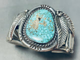 Native American One Of The Best Early Birds Eye Kingman Turquoise Sterling Silver Bracelet-Nativo Arts