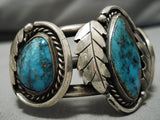 Museum Vintage Native American Navajo Bisbee Turquoise Sterling Silver Bracelet Old-Nativo Arts
