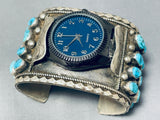 174 Grams Heavy Mens Vintage Native American Navajo Turquoise Sterling Silver Bracelet-Nativo Arts