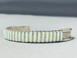 Breathtaking Native American Zuni Synthetic Opal Row Sterling Silver Bracelet-Nativo Arts