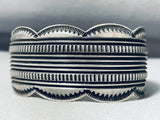 One Of The Coolest Vintage Native American Navajo All Sterling Silver Bracelet-Nativo Arts