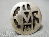 Ancient Symbols Vintage Hopi Native American Navajo Sterling Silver Ring Old-Nativo Arts