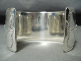 Wolfpack!! Detailed Native American Navajo Turquoise Sterling Silver Bracelet-Nativo Arts