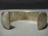 Wonderful Vintage Navajo Sterling Silver Bracelet Old Native American-Nativo Arts