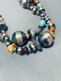 One Of The Most Unique Ever Vintage Native American Navajo Turquoise Sterling Silver Necklace-Nativo Arts