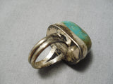 Native American Important Best Vintage Santo Domingo Ron Chavez Turquoise Sterling Silver Ring-Nativo Arts