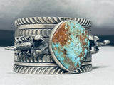 Scorpion Protection 115 Grams Hevay Native American Navajo Turquoise Sterling Silver Bracelet-Nativo Arts