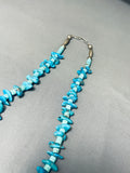 Spectacular Vintage Native American Navajo Old Kingman Turquoise Sterling Silver Necklace-Nativo Arts