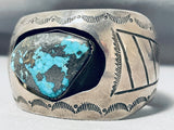 Very Important Godber Turquoise Vintage Native American Navajo Sterling Silver Bracelet-Nativo Arts