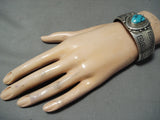 Important Vintage Native American Navajo Turquoise Craig Sterling Silver Bracelet-Nativo Arts