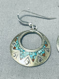Marvelous Vintage Native American Navajo Turquoise Sterling Silver Earrings-Nativo Arts