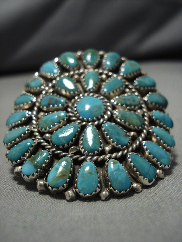 Rare Vintage Navajo Tso Family Turquoise Sterling Silver Native American Ring-Nativo Arts