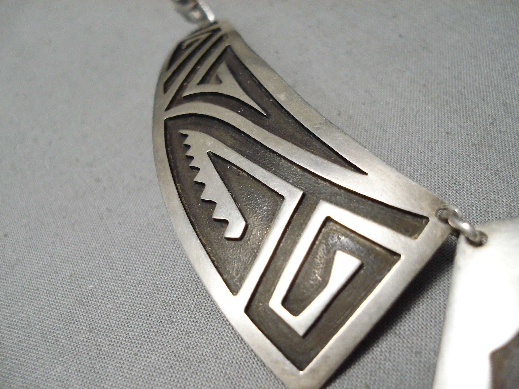 VTG. Signed selling HOPI Sterling Silver Overlay Pendant