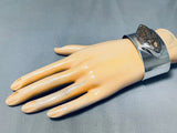 One of the Best Dinosaur Fossil Very Rare Vintage Sterling Silver Bracelet Cuff-Nativo Arts