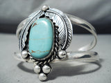 Tremendous Vintage Native American Navajo Blue Diamond Turquoise Sterling Silver Bracelet Old-Nativo Arts