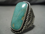 Quality Vintage Native American Navajo Gene Hale Royston Turquoise Sterling Silver Ring-Nativo Arts