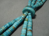 One Best Vintage Native American Navajo #8 Turquoise Heishi Necklace-Nativo Arts