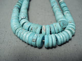 Incomparable Vintage Native American Navajo Turquoise Heishi Sterling Silver Necklace-Nativo Arts